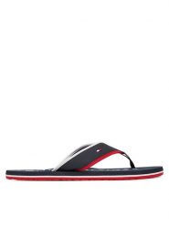 Tommy Hilfiger Japonki Tumble Beach Sandal FM0FM05710 Granatowy. Niebieskie klapki i japonki męskie Tommy Hilfiger, ze skóry. Za 169.99 zł.