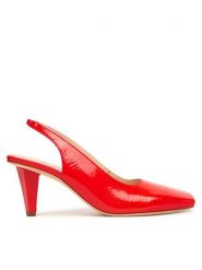 AGL Czółenka Celia Sling B D279003PCPLUME0377 Pomarańczowy. Brązowe czółenka damskie AGL, bez wzorów, z lakierowanej skóry, bez obcasa. Za 1,739.00 zł.