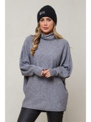 Plus Size Company Golf "Milla" w kolorze jasnoszarym rozmiar: 42. Szare golfy damskie Plus Size Company, plus size, bez wzorów, z kaszmiru, bez ramiączek. Za 141.52 zł.