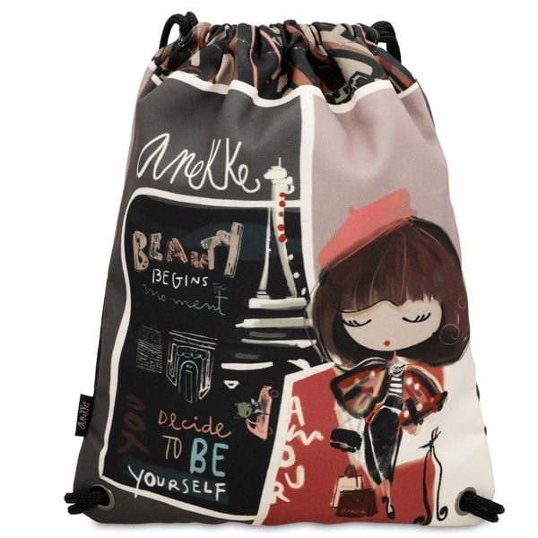 Kolorowy Worek Anekke Stylowy Plecak Damski. Czarne plecaki damskie Anekke, bez wzorów, eleganckie. Za 119.00 zł.