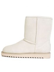 Gooce Skórzane kozaki zimowe "Sawel Waterproof" w kolorze białym rozmiar: 40. Białe kozaki damskie Gooce, z materiału, bez obcasa. Za 287.84 zł.