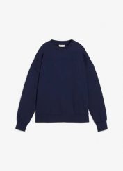 Bluza oversize z czystej bawełny organicznej. Niebieskie bluzy bez kaptura damskie bonprix, l, z bawełny. Za 87.99 zł.