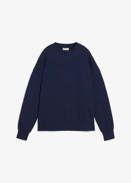 Bluza oversize z czystej bawełny organicznej. Niebieskie bluzy bez kaptura damskie bonprix, l, z bawełny. Za 82.99 zł.