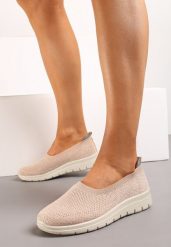 Różowe Tenisówki z Elastyczną Cholewką ze Skórzaną Wkładką Pixera. Czerwone trampki i tenisówki damskie Born2be, bez wzorów, z jeansu. Za 64.99 zł.