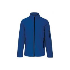 Kurtka Kariban Softshell. Niebieskie kurtki męskie KARIBAN, m, bez wzorów, z elastanu, bez kaptura. Za 246.00 zł.