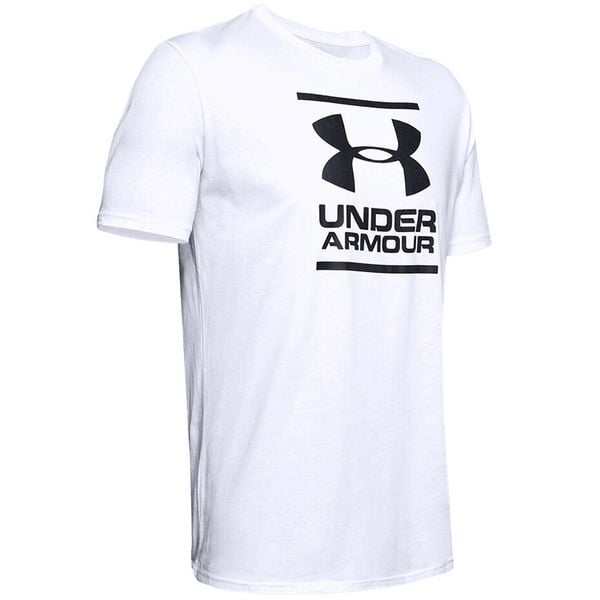 Koszulka sportowa męska Under Armour GL Foundation SS Tee. Białe t-shirty sportowe męskie Under Armour, l, bez ramiączek, do piłki nożnej. Za 93.99 zł.