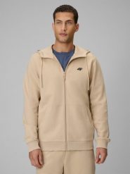 Bluza dresowa regular z kapturem męska 4F 4FRSS26TSWSM3106. Brązowe bluzy z kapturem męskie 4f, l, z bawełny. Za 169.99 zł.