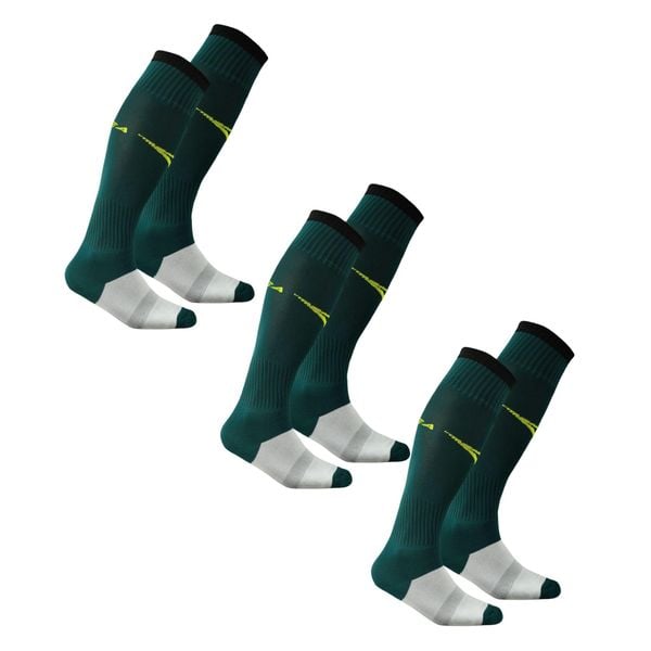 Skarpety piłkarskie C168 zielone 3 pary. Czarne skarpetki męskie Legea, bez wzorów. Za 52.00 zł.