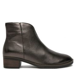 Botki Gabor. Szare botki damskie Gabor, bez obcasa, na płaskiej podeszwie, bez zapięcia. Za 659.99 zł.