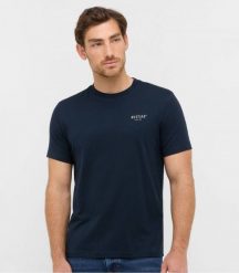 Męski T-Shirt Mustang Style Austin Dark Sapphire 1016857 4136. Niebieskie t-shirty męskie Mustang, m, bez wzorów, bez kołnierzyka. Za 79.99 zł.