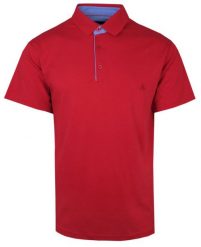 Koszulka POLO, Czerwona Casualowa, Krótki Rękaw, Jednokolorowa, T-shirt -BARTEX. Czerwone koszulki polo męskie Bartex, l, bez wzorów, z bawełny, bez ramiączek. Za 139.00 zł.