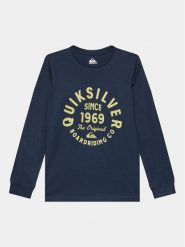 Quiksilver Bluzka Circlescriptfro Tees EQBZT04668 Granatowy Regular Fit. Niebieskie t-shirty chłopięce Quiksilver, bez wzorów, z bawełny, bez ramiączek. Za 89.99 zł.
