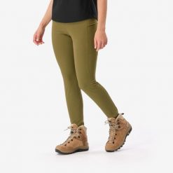 Legginsy trekkingowe damskie MT500. Brązowe legginsy damskie SIMOND, m, bez wzorów, z elastanu. Za 159.99 zł.