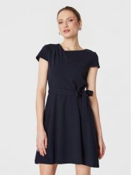 DKNY Sukienka codzienna DD2E1726 Granatowy Regular Fit. Niebieskie sukienki damskie DKNY, na co dzień, bez wzorów, z syntetyku, bez kołnierzyka, bez ramiączek, proste. Za 719.99 zł.