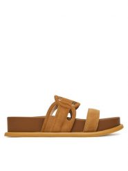 Liu Jo Klapki Loren 06 SA5125 PX002 Brązowy. Brązowe klapki damskie Liu Jo, bez wzorów, ze skóry, bez obcasa. Za 369.99 zł.