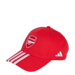 Czapka bejsbolowa Arsenalu. Białe czapki męskie Adidas, bez wzorów, sportowe. Za 99.95 zł.