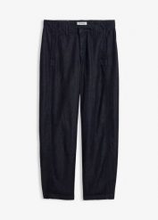 Jeansy typu barrel, mid waist, z regulowanym pasem. Niebieskie jeansy damskie bonprix. Za 142.99 zł.
