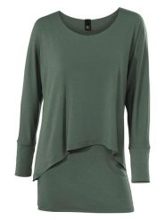 Heine Koszulka w kolorze zielonym rozmiar: 36. Zielone bluzki damskie Heine, bez wzorów, bez kołnierzyka, bez ramiączek. Za 96.14 zł.