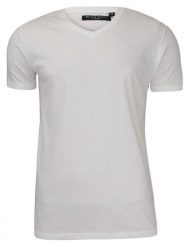 Biała Męska Koszulka (T-shirt) - Brave Soul - V-Neck. Białe t-shirty męskie Brave Soul, l, bez wzorów, z bawełny, bez kołnierzyka. Za 45.00 zł.