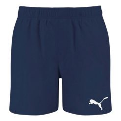Męskie Spodenki Kąpielowe Średniej Długości Z Logo. Niebieskie kąpielówki męskie Puma, m, bez wzorów. Za 167.99 zł.