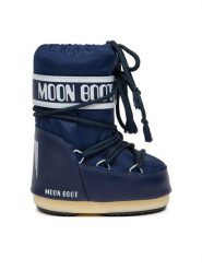 Moon Boot Śniegowce 80D1400440 S Niebieski. Niebieskie kozaki dziewczęce Moon Boot, ze skóry. Za 629.99 zł.