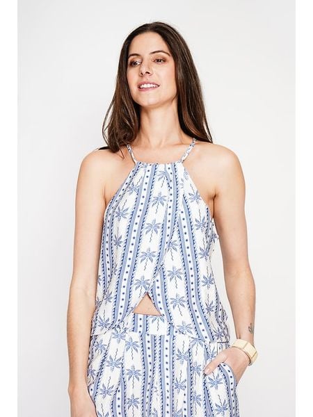 ASSUILI Top w kolorze granatowym rozmiar: 42. Niebieskie topy damskie Assuili, bez wzorów, z asymetrycznym kołnierzem. Za 65.99 zł.