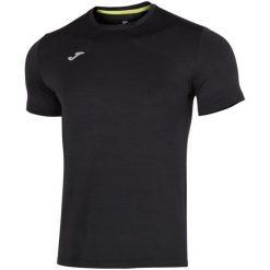 Koszulka do biegania męska Joma Running Night Short Slevee. Czarne t-shirty sportowe męskie Joma, m, bez ramiączek, do biegania. Za 79.09 zł.