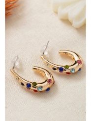 Heliophilia Pozłacane kolczyki-wkrętki rozmiar: onesize. Żółte kolczyki damskie Heliophilia, z cyrkonią, metalowe. Za 34.99 zł.