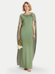Swing Sukienka wieczorowa 5AK11900 Zielony Regular Fit. Zielone sukienki damskie Swing, bez wzorów, z syntetyku, wizytowe, bez kołnierzyka, bez ramiączek. Za 969.99 zł.