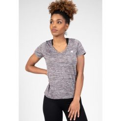 Elmira V-Neck Koszulka - Szary Melange. Szare bluzki damskie GORILLA WEAR, l, bez wzorów, bez ramiączek. Za 170.00 zł.