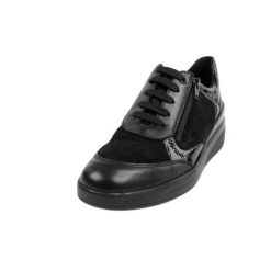 Womens/Ladies Emma Leather Lace Up Trainers. Czarne obuwie trekkingowe damskie Scholl. Za 310.99 zł.