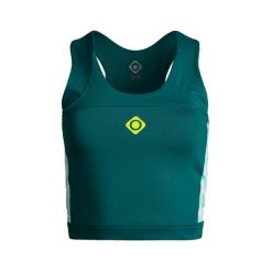 Elegancja i wygoda Eagle Top z krzyżującym się tyłem i oddychającą tkaniną. Zielone topy damskie IZAS, bez wzorów, z nylonu, bez kołnierzyka. Za 139.09 zł.