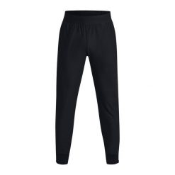 Spodnie do biegania męskie Under Armour Launch Pro. Czarne spodnie materiałowe męskie Under Armour, bez wzorów, sportowe. Za 279.99 zł.