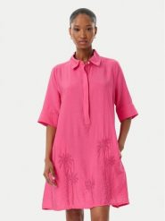 LOLA CASADEMUNT Sukienka koszulowa LS2616034 Różowy ciemny Relaxed Fit. Czerwone sukienki damskie lola casademunt, m, bez wzorów, z wiskozy, bez kołnierzyka, bez ramiączek, koszulowe. Za 543.99 zł.