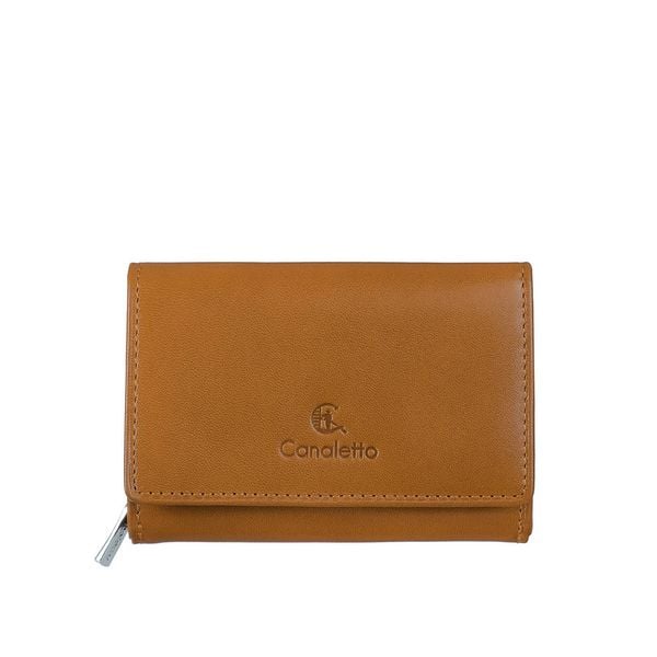 Damski portfel skórzany Canaletto z RFID – elegancja, funkcjonalność i bezpieczeństwo PD1225s108 RFID. Brązowe portfele damskie bez wzorów, ze skóry. Za 170.00 zł.