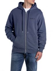 Replay Bluza w kolorze granatowym rozmiar: XL. Niebieskie bluzy z kapturem męskie Replay, xl, z bawełny. Za 279.95 zł.