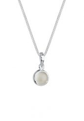 Elli Damski wisiorek okrągły z kamieniem księżycowym srebro 925 Sterling Silver Naszyjniki 1 ct. Szare naszyjniki damskie Elli, srebrne. Za 233.99 zł.