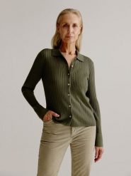 Josephine & Co Kardigan "Lila" w kolorze khaki rozmiar: XXL. Brązowe kardigany damskie Josephine & Co, xxl, bez wzorów, prążkowane. Za 170.47 zł.