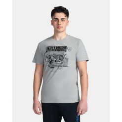 Męski bawełniany t-shirt Kilpi PORTELA-M. Szare t-shirty męskie Kilpi, m, bez wzorów, z bawełny, bez kołnierzyka. Za 60.57 zł.