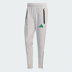 Spodnie Algieria Tiro Tech. Szare spodnie sportowe męskie Adidas, z elastanu. Za 329.00 zł.