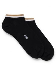 BOSS Skarpety krótkie 50491192 Czarny. Czarne skarpetki męskie Boss, bez wzorów, z bawełny. Za 59.99 zł.