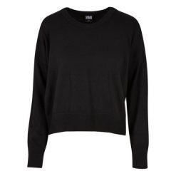 Damski oversizowy sweter Urban Classics EcoVero Basic GT. Czarne swetry klasyczne damskie Urban Classics, na zimę, bez kołnierzyka. Za 267.50 zł.