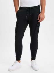 Alpha Industries Spodnie Mężczyźni Bawełna czarny, L. Czarne spodnie materiałowe męskie Alpha Industries, bez wzorów, z bawełny, wakacyjne. Za 299.95 zł.