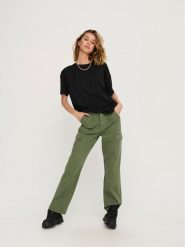 ONLY Spodnie materiałowe 15300976 Zielony Loose Fit. Zielone spodnie materiałowe damskie Only, bez wzorów, z bawełny. Za 129.99 zł.