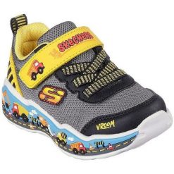Buty sportowe dla dzieci Skechers Play Scene. Szare szorty sportowe męskie Skechers, z materiału, na jogę i pilates. Za 290.00 zł.
