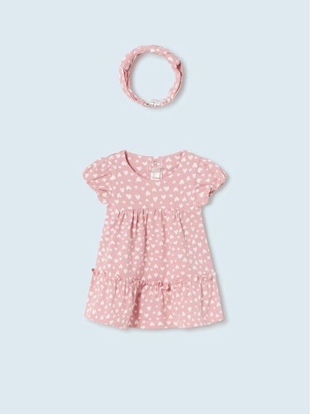 Mayoral Sukienka codzienna 1822 Różowy. Czerwone sukienki dziewczęce Mayoral, bez wzorów, z bawełny, bez ramiączek. Za 89.99 zł.