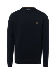 Fred Perry sweter z dzianiny Mężczyźni Bawełna niebieski, XL. Niebieskie swetry męskie Fred Perry, m, bez wzorów, z bawełny, bez kołnierzyka. Za 649.95 zł.