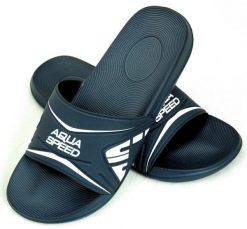 Klapki basenowe męskie Aqua Speed Dakota. Niebieskie klapki i japonki męskie Aqua-Speed, z materiału. Za 64.99 zł.