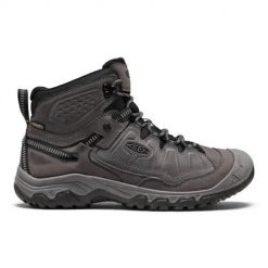 Buty trekkingowe męskie Keen Targhee IV MID WP. Szare buty trekkingowe męskie Keen, z materiału, za kostkę, bez zapięcia, trekkingowe. Za 838.00 zł.