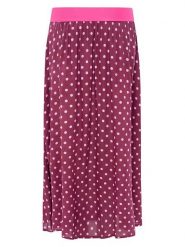 Zwillingsherz Spódnica "Dots Allover" w kolorze fioletowym rozmiar: S/M. Różowe spódniczki damskie Zwillingsherz, m, bez wzorów, z wiskozy, maxi, proste. Za 114.17 zł.